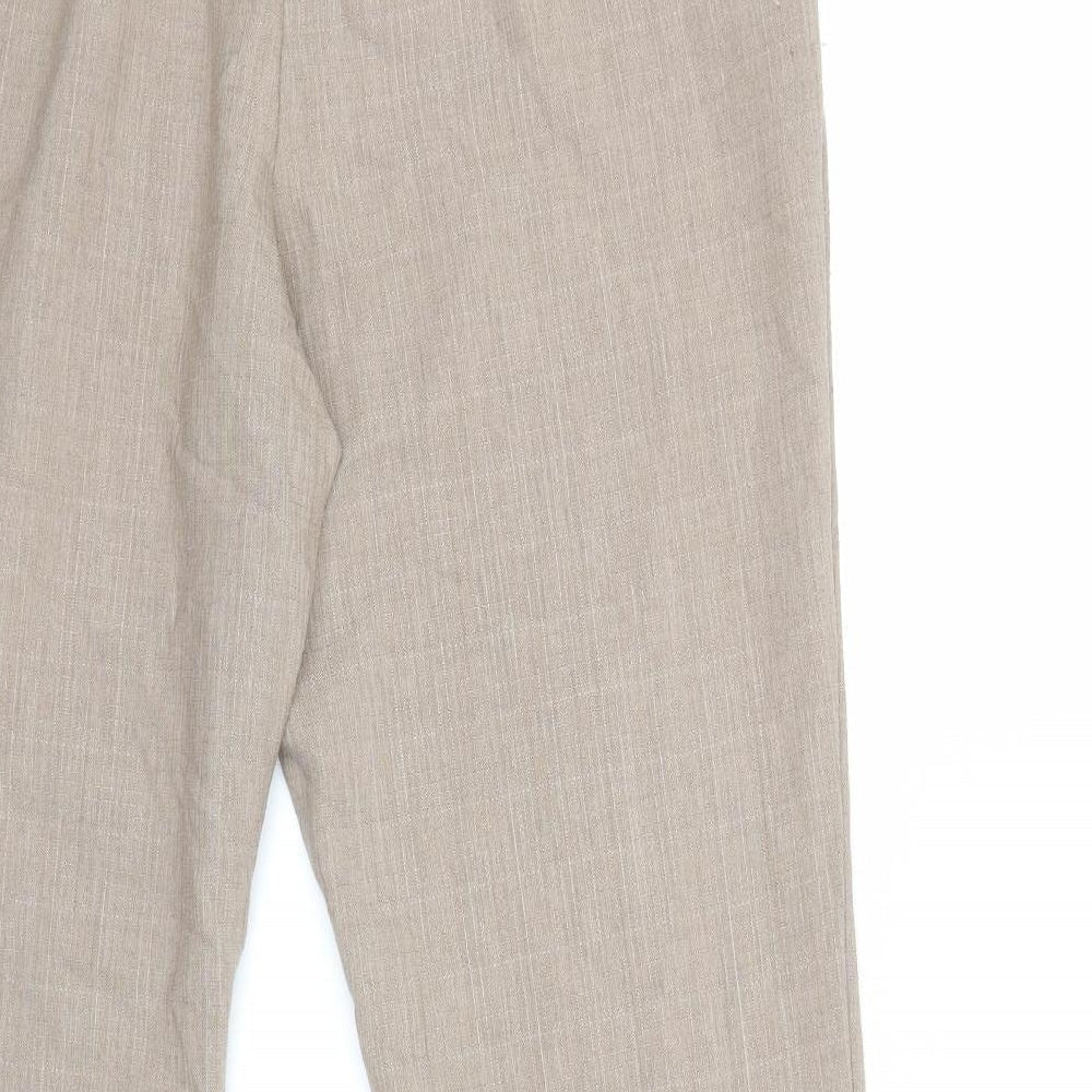 Marks and Spencer Womens Brown Trousers Size 16 L27 in