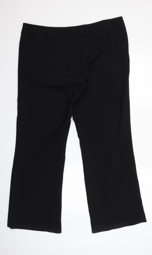 AMARANTO Womens Black Polka Dot Trousers Size 18 L31 in