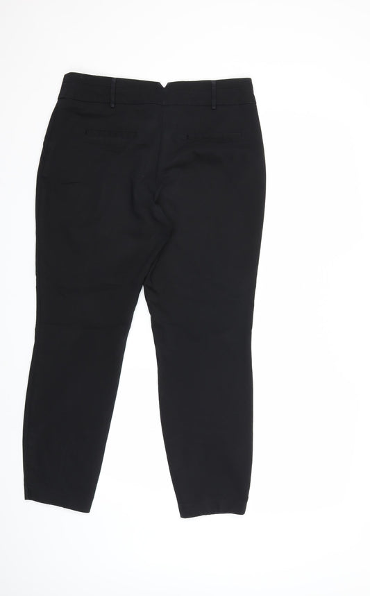 Papaya Womens Black Trousers Size 14 L26 in