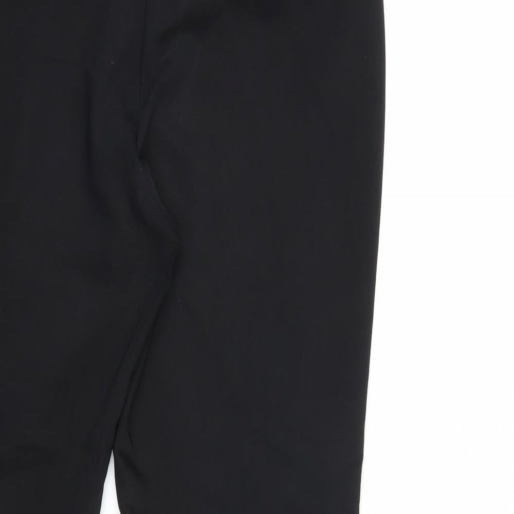 Papaya Womens Black Trousers Size 14 L26 in