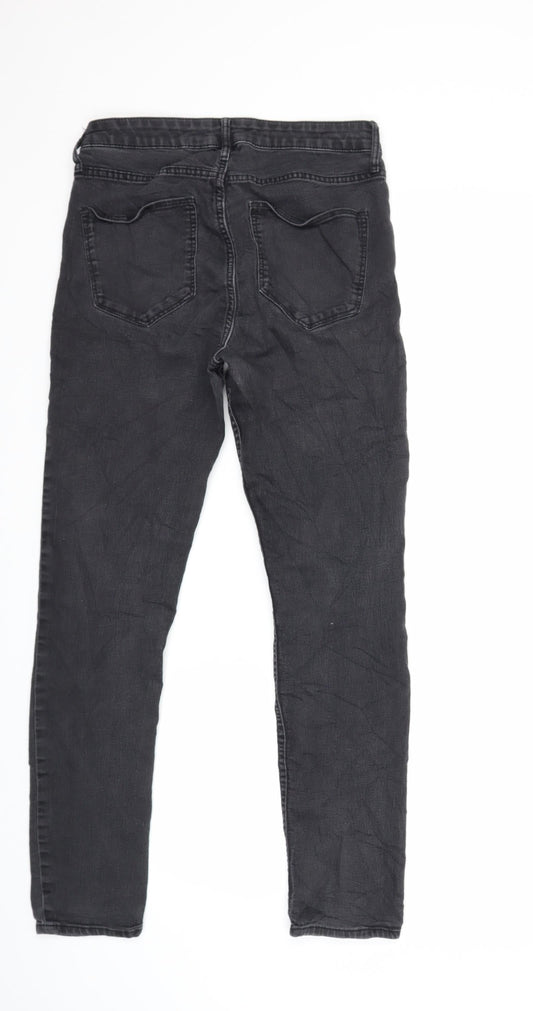 H&M Womens Black Denim Skinny Jeans Size 30 in L28 in