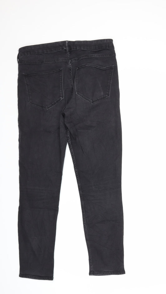 H&M Mens Black Denim Skinny Jeans Size 32 in L29 in