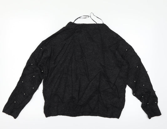H&M Womens Black Pullover Jumper Size 6
