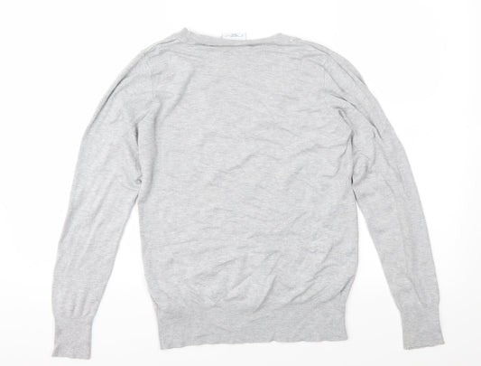 New Look Womens Grey Knit Pullover Jumper Size 10
