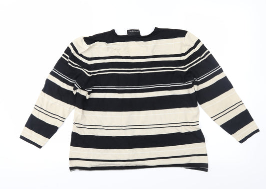 Principles Womens Brown Striped Knit Pullover Jumper Size 18