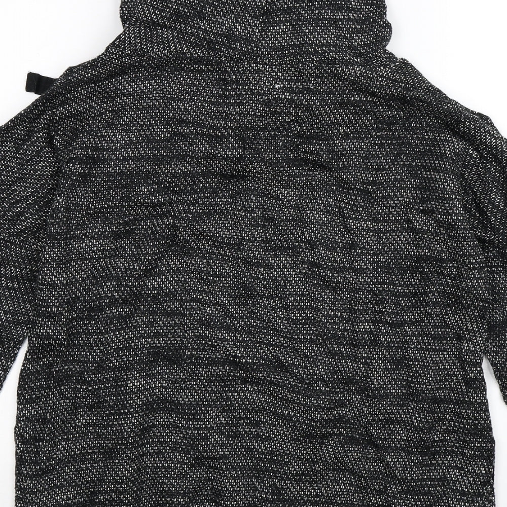 Brand and care label for Primark women’s grey pullover hoodie, size UK 8