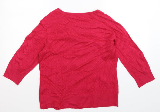Marks and Spencer Womens Pink Knit Pullover Jumper Size 12