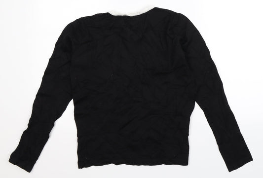 Topshop Womens Black Knit Pullover Jumper Size 8