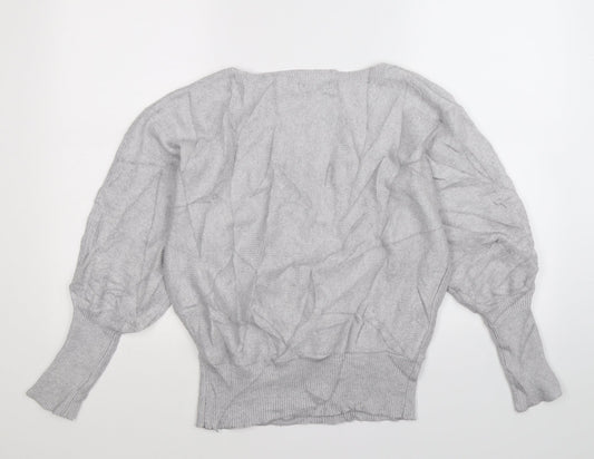 RESERVED Womens Grey Knit Pullover Jumper Size S - Oversized