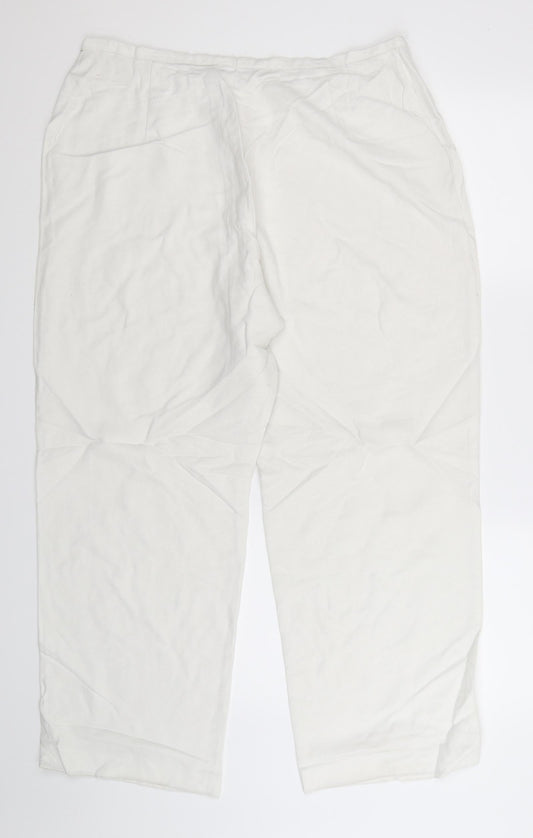 Preworn Womens White Trousers Size 34 in L29 in