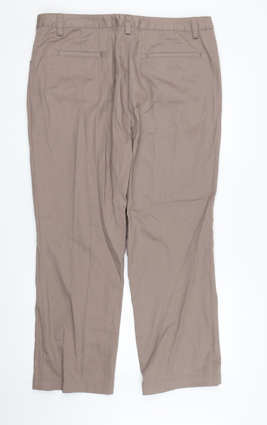 casualclub Womens Brown Straight Jeans Size 16 L26 in