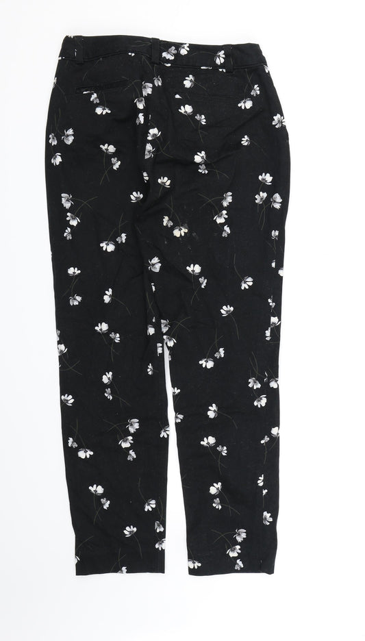Rocha John Rocha Womens Black Floral Trousers Size 10 L26 in