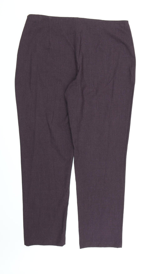 BHS Womens Purple Rayon Dress Pants Trousers Size 18 L30 in