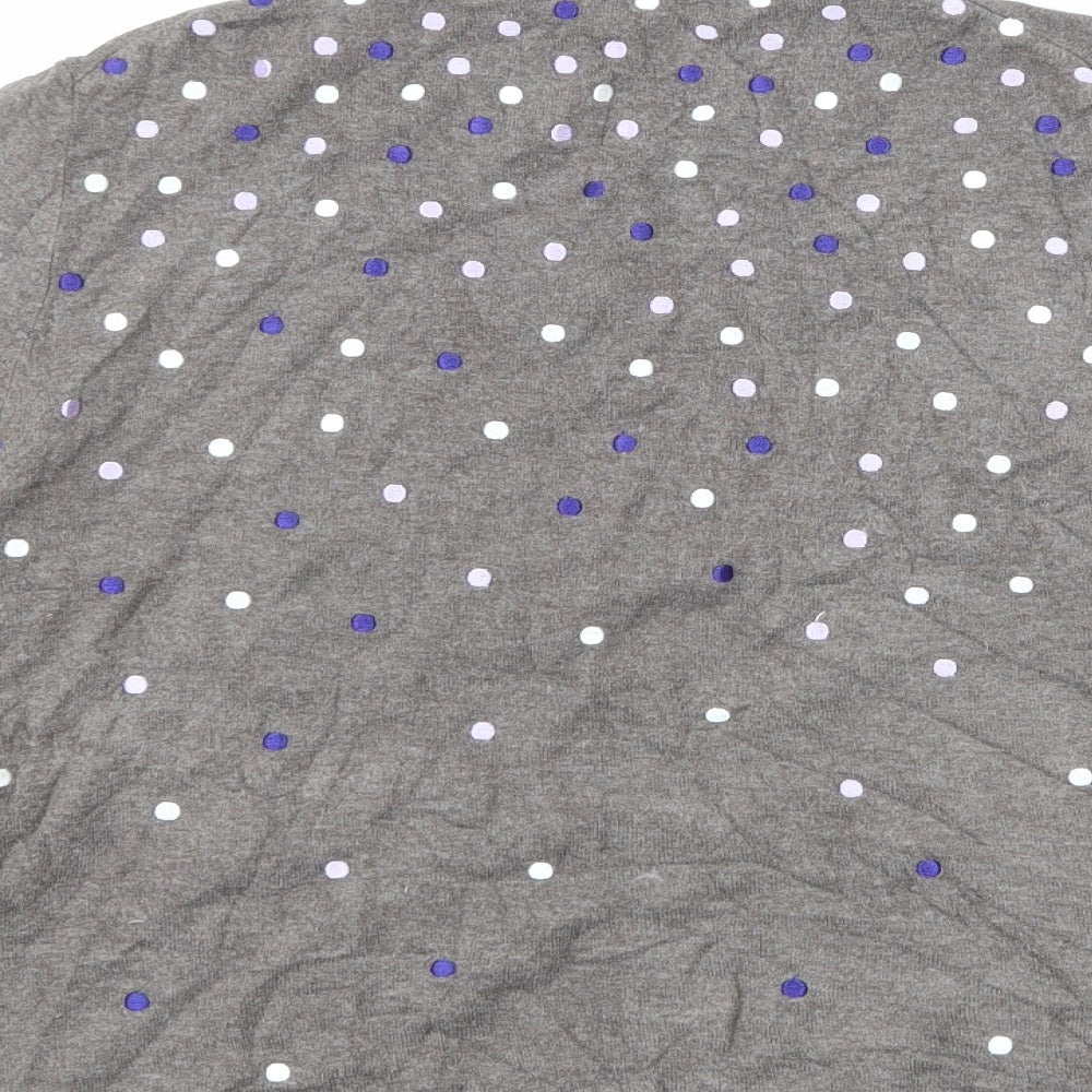 cc Womens Brown Polka Dot Pullover Jumper Size L