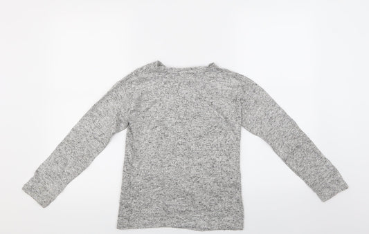 Primark Girls Grey Pullover Jumper Size 10-11 Years