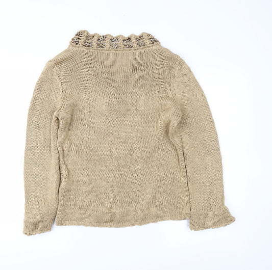 m&s Womens Beige Pullover Jumper Size L