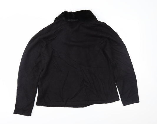 Croft & Barrow Womens Black Full Zip Jumper Size M