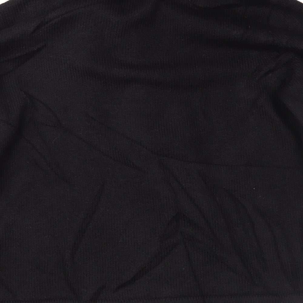 Brand and care label for Croft & Barrow women’s black full zip jumper, size M