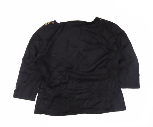 Alex & co Womens Black Tunic Jumper Size 16