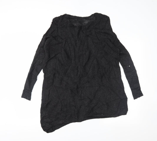 Wrap Womens Black Pullover Jumper Size 8 - cold shoudler