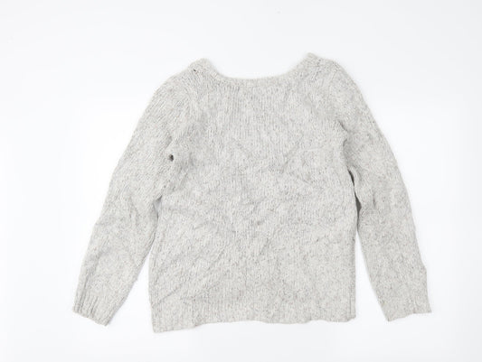 cachcach Womens Grey Pullover Jumper Size 4