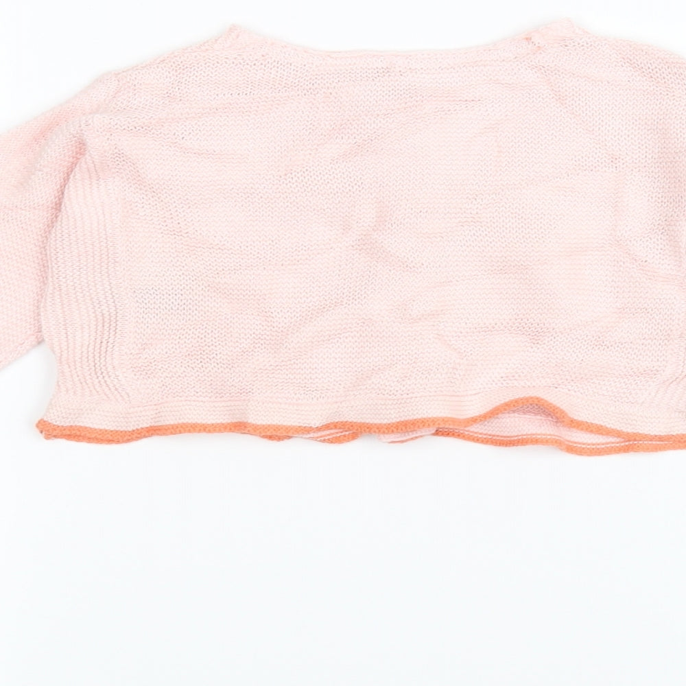 Brand and care label for Marks & Spencer Baby Pink Knit Cardigan Jumper, size 18-24, Months