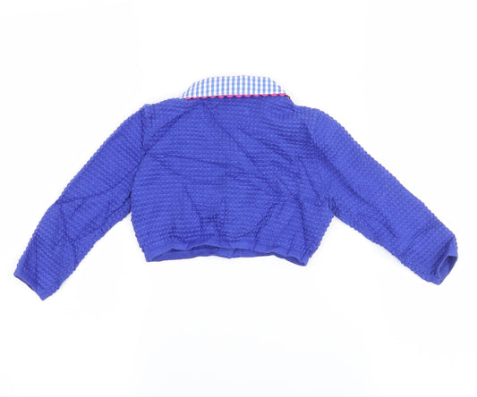 Nicholas & Bears Girls Blue Cardigan Jumper Size 3 Years - crop cardigan