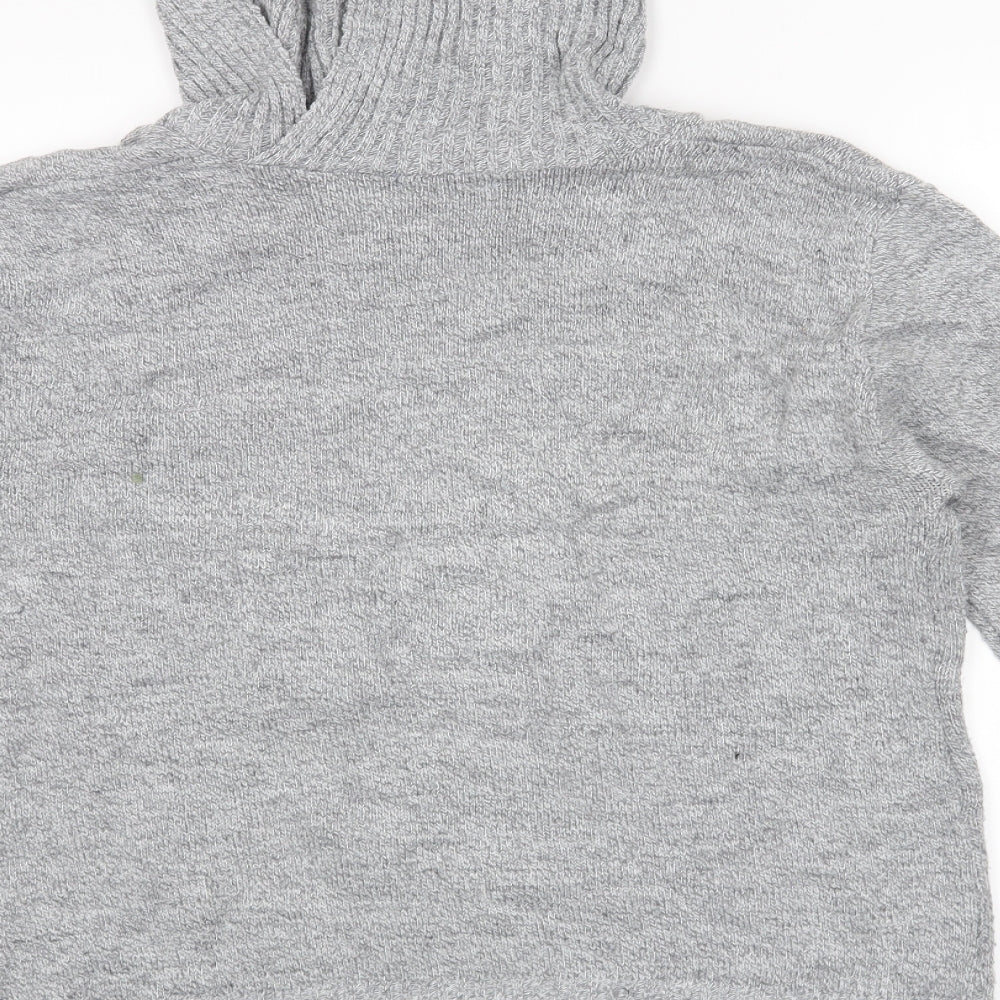 Brand and care label for glimpse design women’s grey jumper, size L
