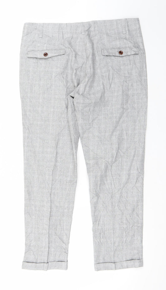 Preworn Womens Grey Trousers Size 34 in L26 in