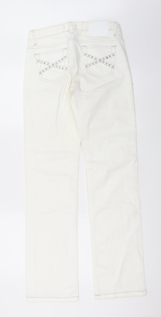 Melrose Womens White Straight Jeans Size 10 L34 in