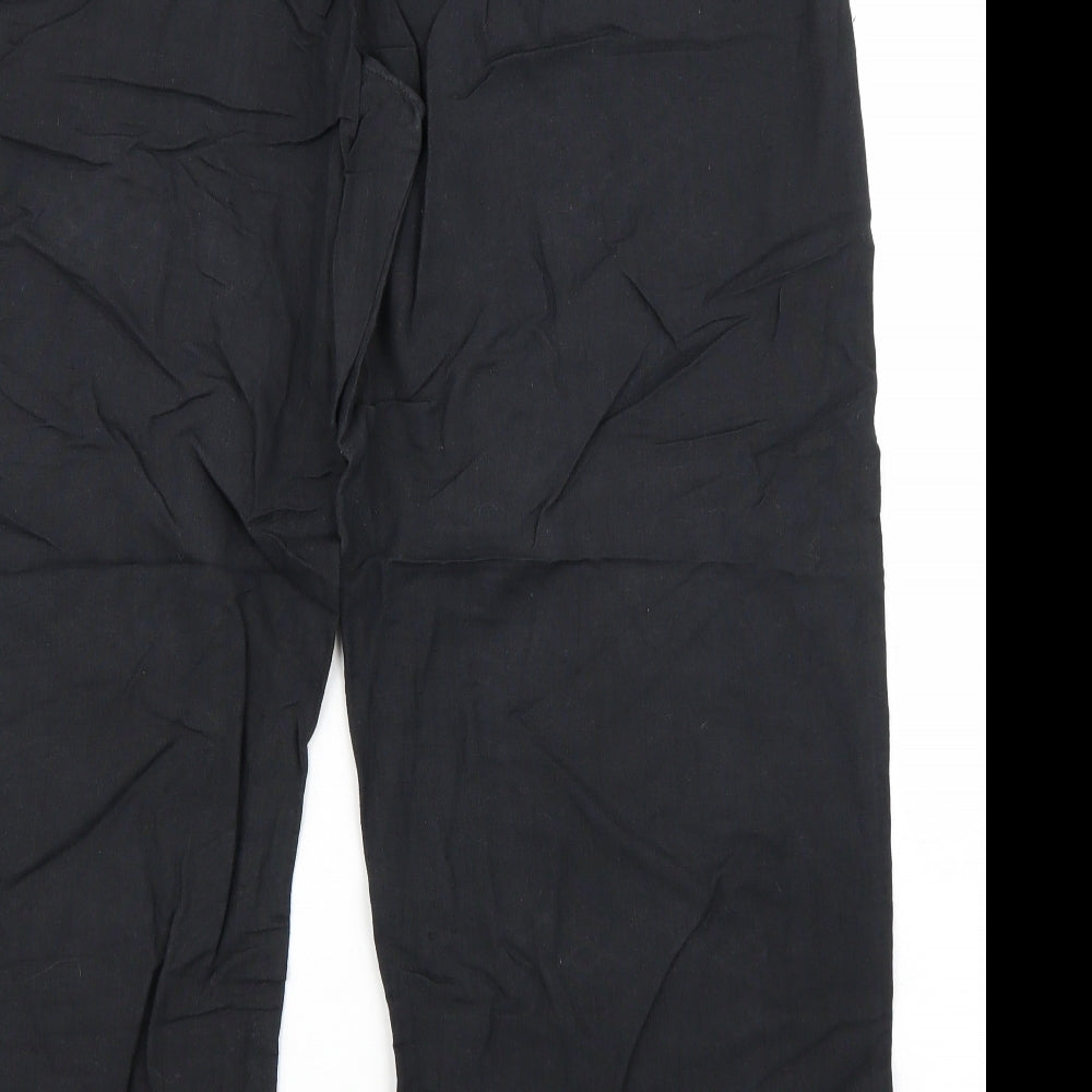 Preworn Womens Black Trousers Size 38 in L27 in