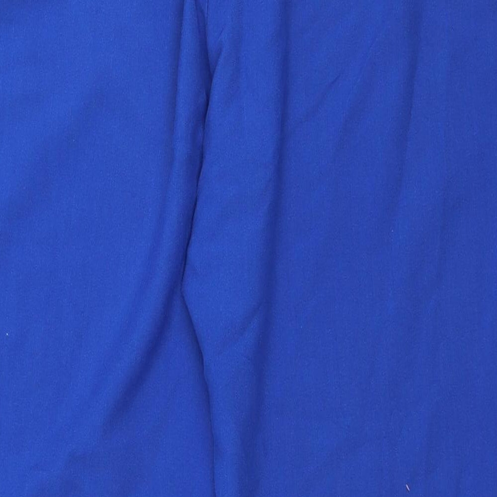 Brand and care label for Anthology women’s blue capri trousers, size UK 20, 28-inch leg