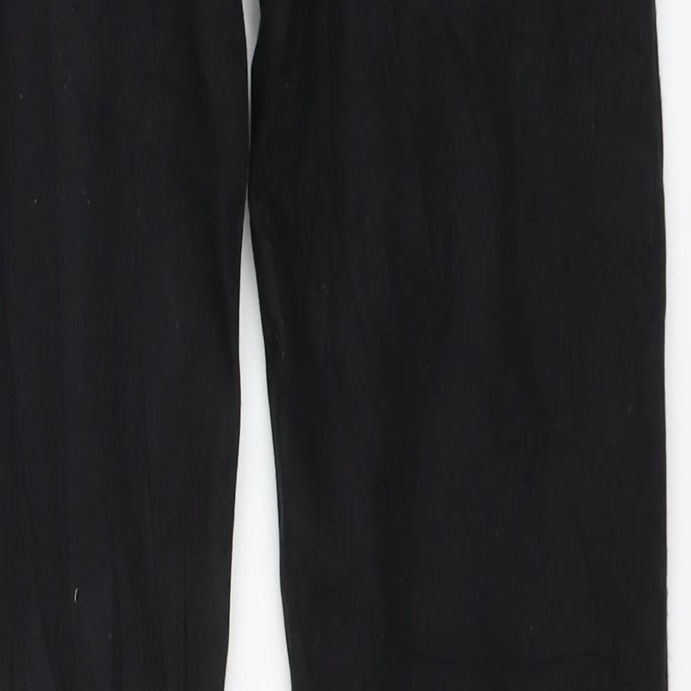 Brand and care label for Dzire women’s black denim straight jeans, size UK 27, in, 30-inch leg