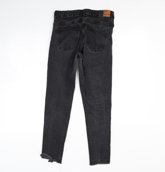 Preworn Womens Black Denim Straight Jeans Size 28 in L28 in