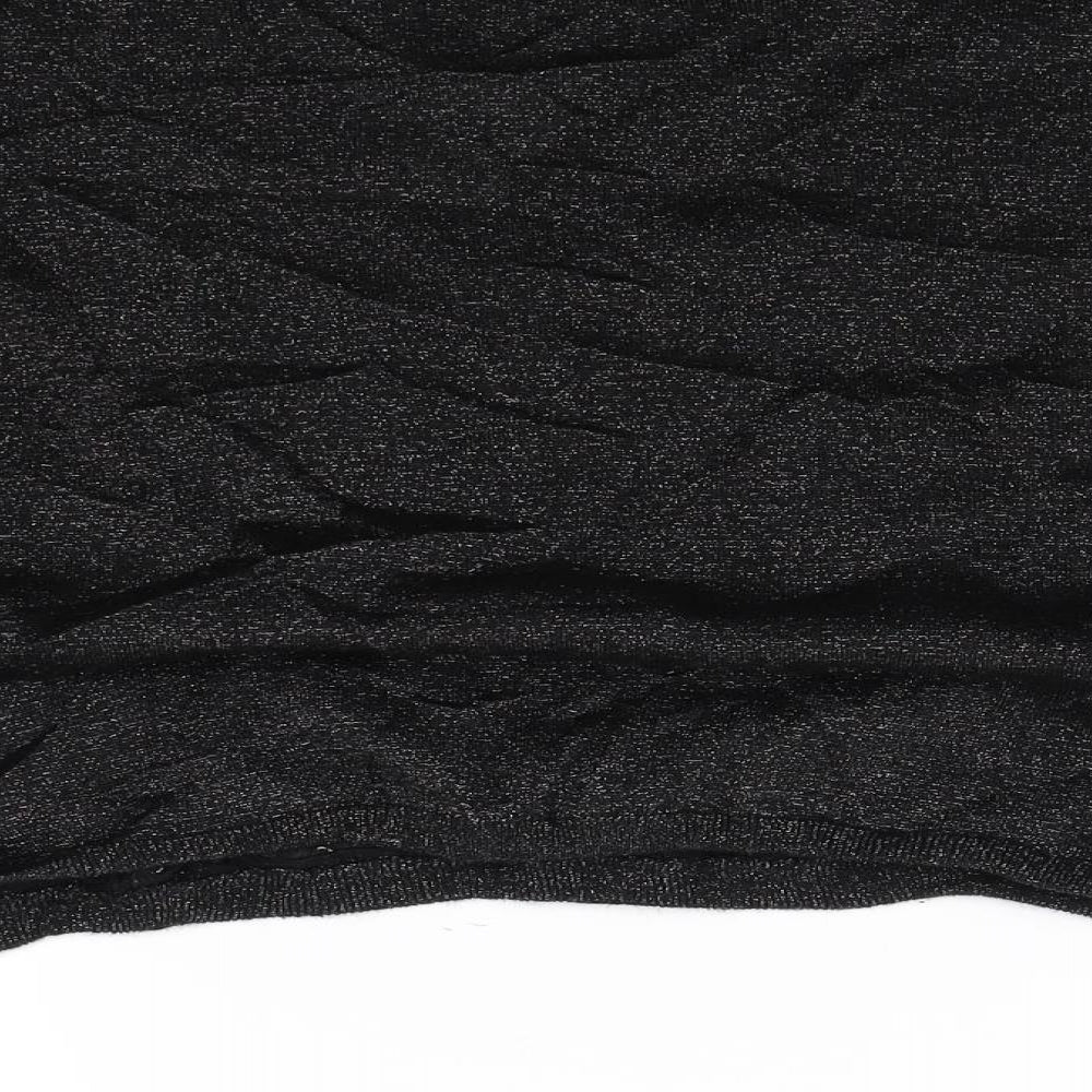 Brand and care label for Oasis women’s black cardigan jumper, size M