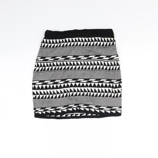 Apricot Womens Black Striped Mini Skirt Size 10