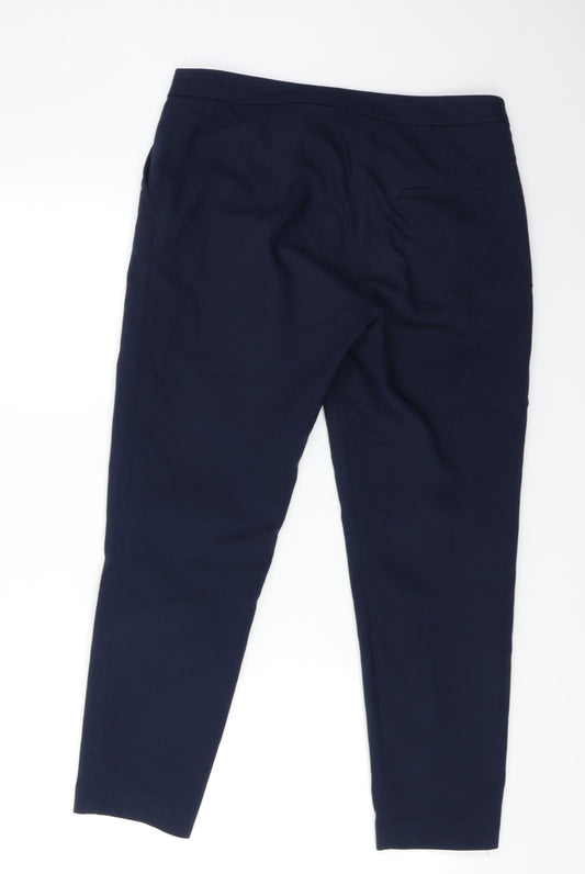 H&M Womens Blue Trousers Size 6 L25 in