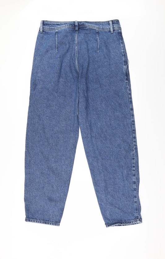 TU Womens Blue Straight Jeans Size 12 L28 in - Zip