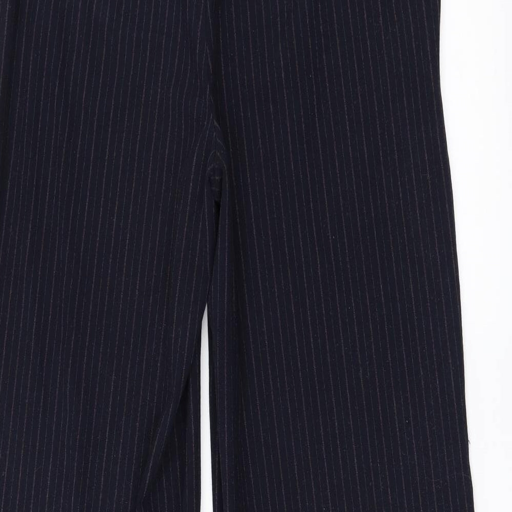 NEXT Womens Blue Trousers Size 14 L28 in - Side Zip