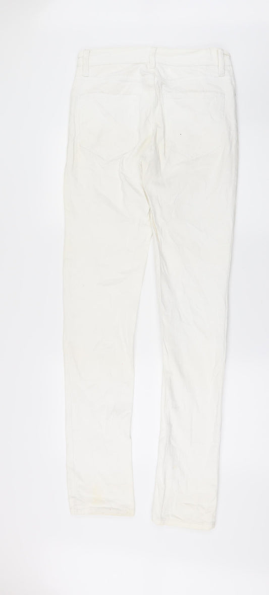Cubus Womens White Straight Jeans Size 36 L34 in - Zip