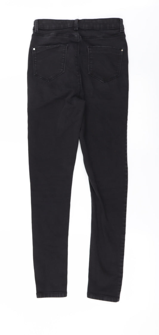 Dorothy Perkins Womens Black Skinny Jeans Size 10 L26 in - Zip