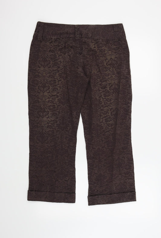 Blendshe Womens Brown Cropped Trousers Size M L24 in