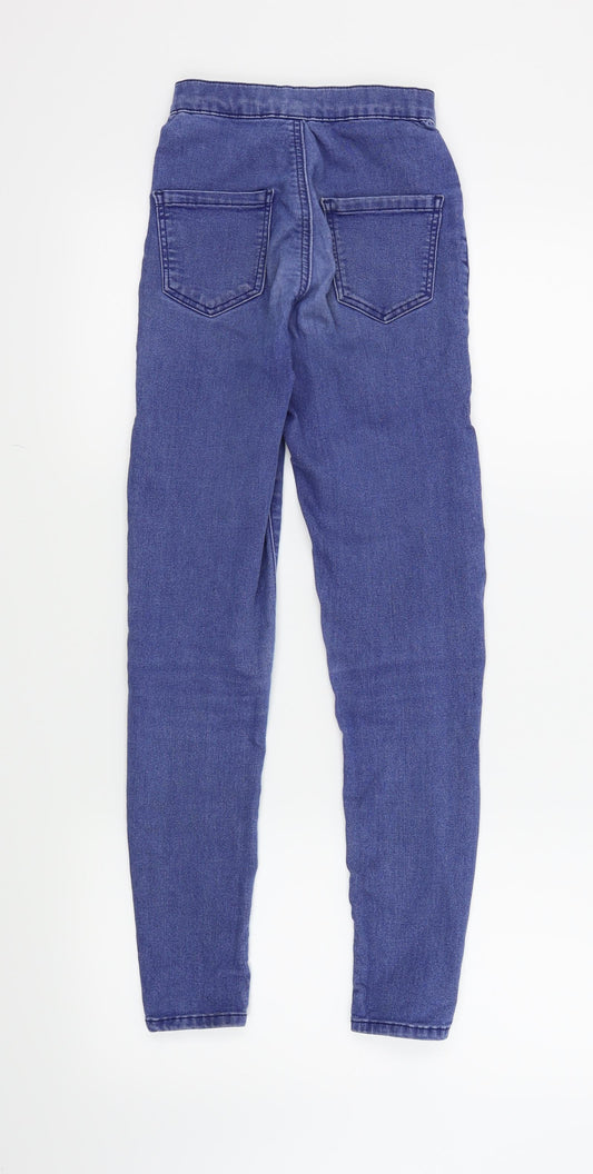 Topshop Womens Blue Skinny Jeans Size 25 in L30 in