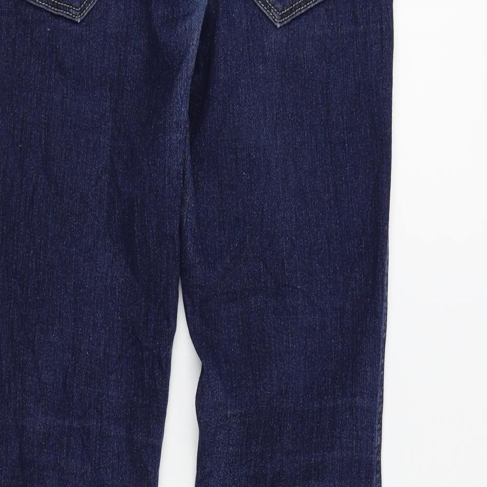 Brand and care label for &Denim women’s blue skinny jeans, size UK 26, in, 32-inch leg