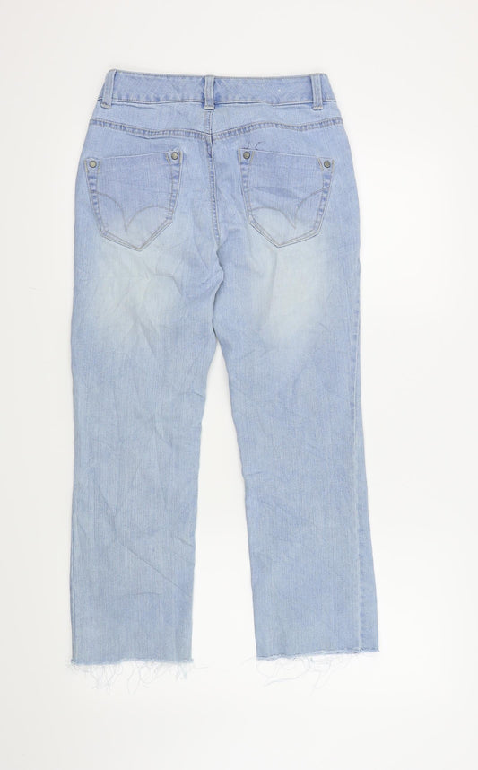 Denim Womens Blue Cropped Jeans Size 34 in L24 in