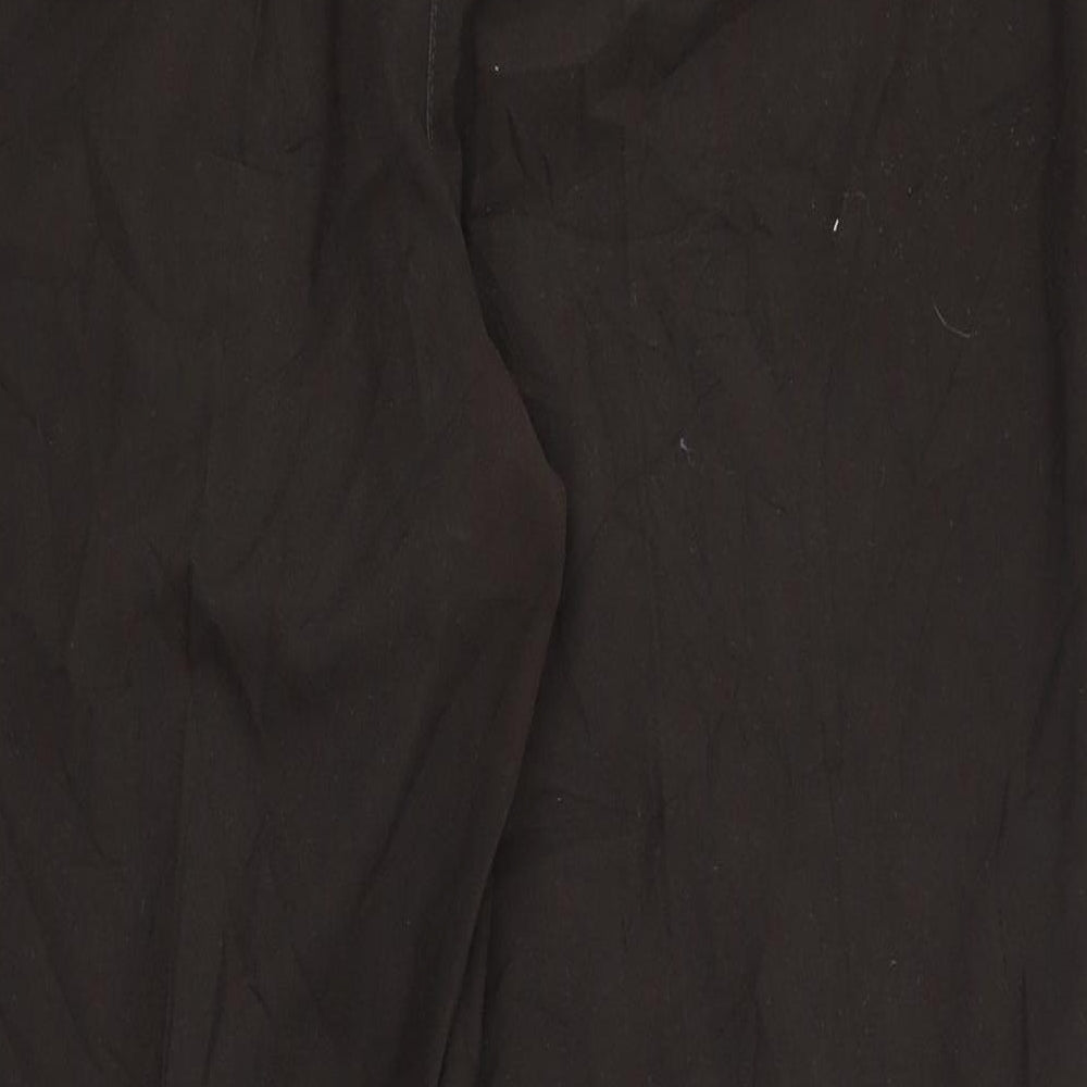 Brand and care label for viacortsea women’s black trousers, size UK 40, in, 26-inch leg