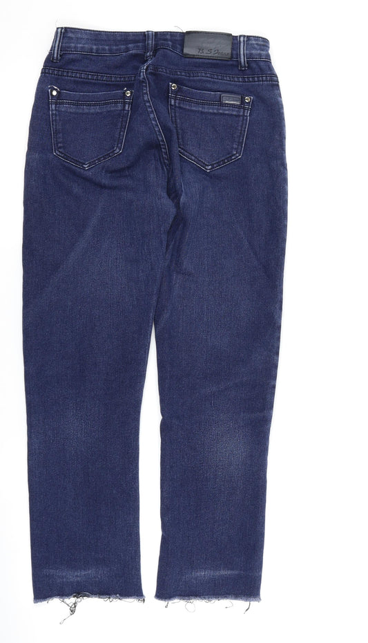BS Fashion Womens Blue Denim Capri Jeans Size 28 in L26 in