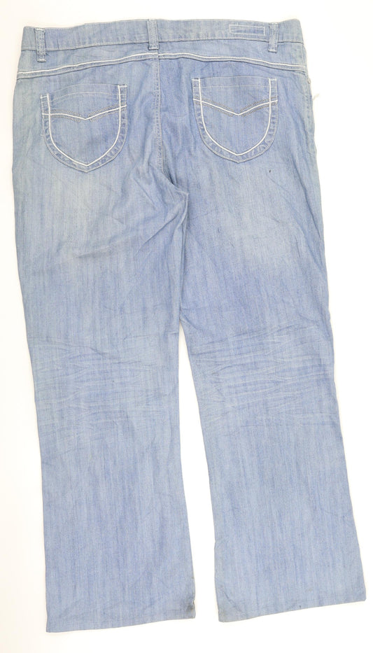 rping Womens Blue Denim Straight Jeans Size 40 in L30 in