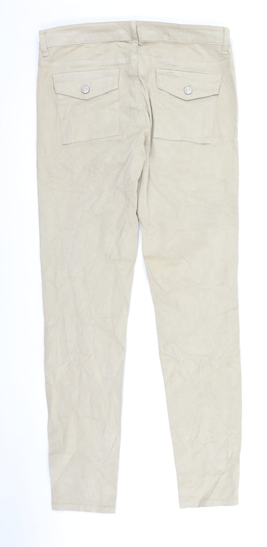 FB Sister Womens Beige Chino Trousers Size M L27 in