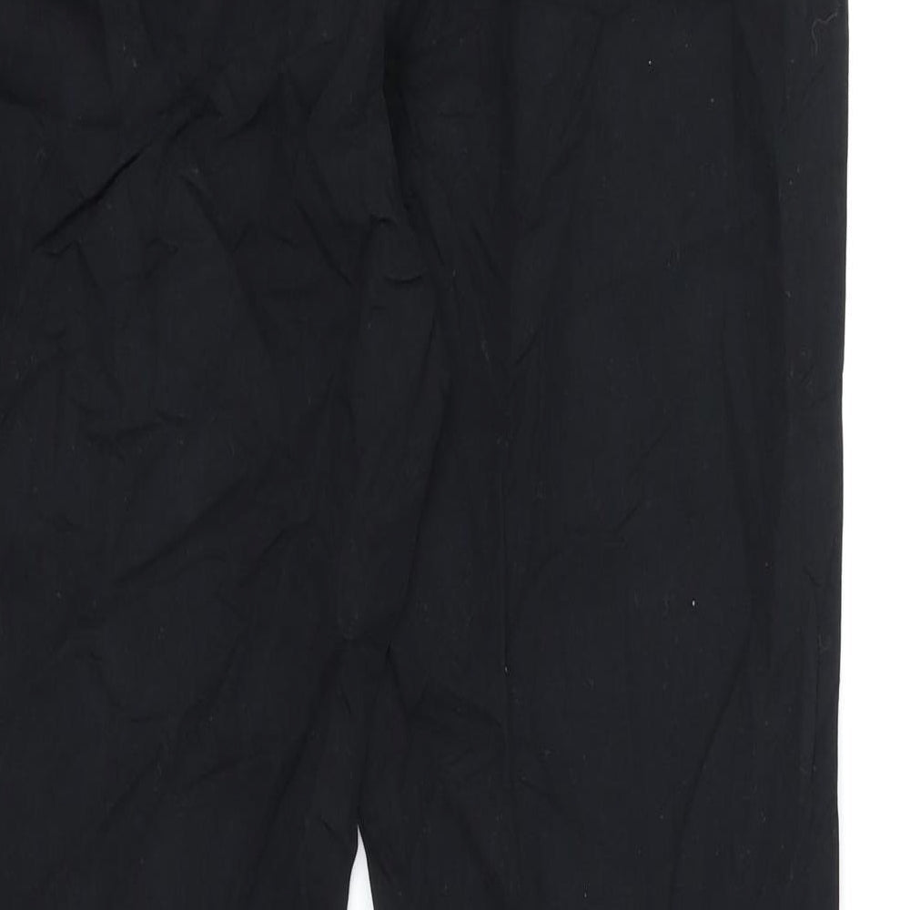 Brand and care label for H&M women’s black trousers, size UK 8, 29-inch leg - paper bag waist